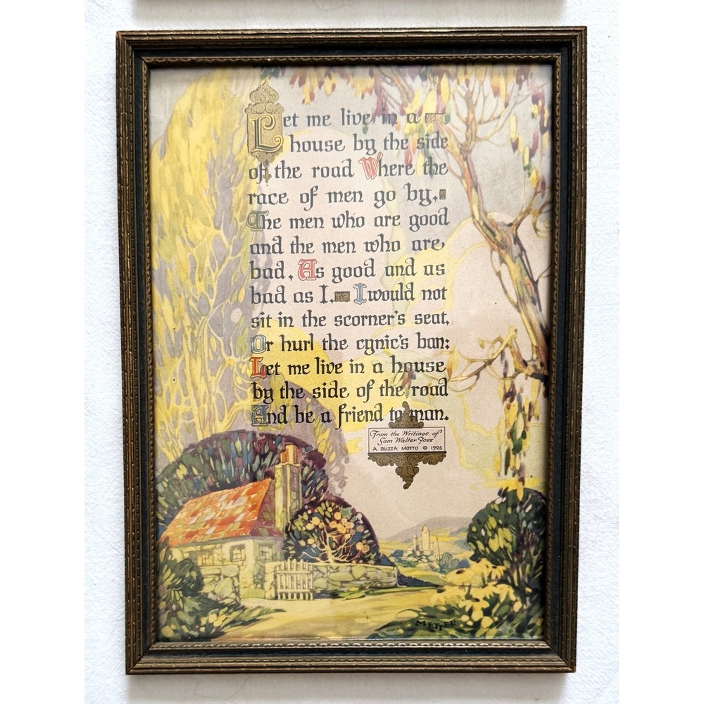 Vtg/Antique Gallery Wall Framed Print & Poem Lot of 6 As-Is TLC Motherhood 1920s - Picture 6 of 16
